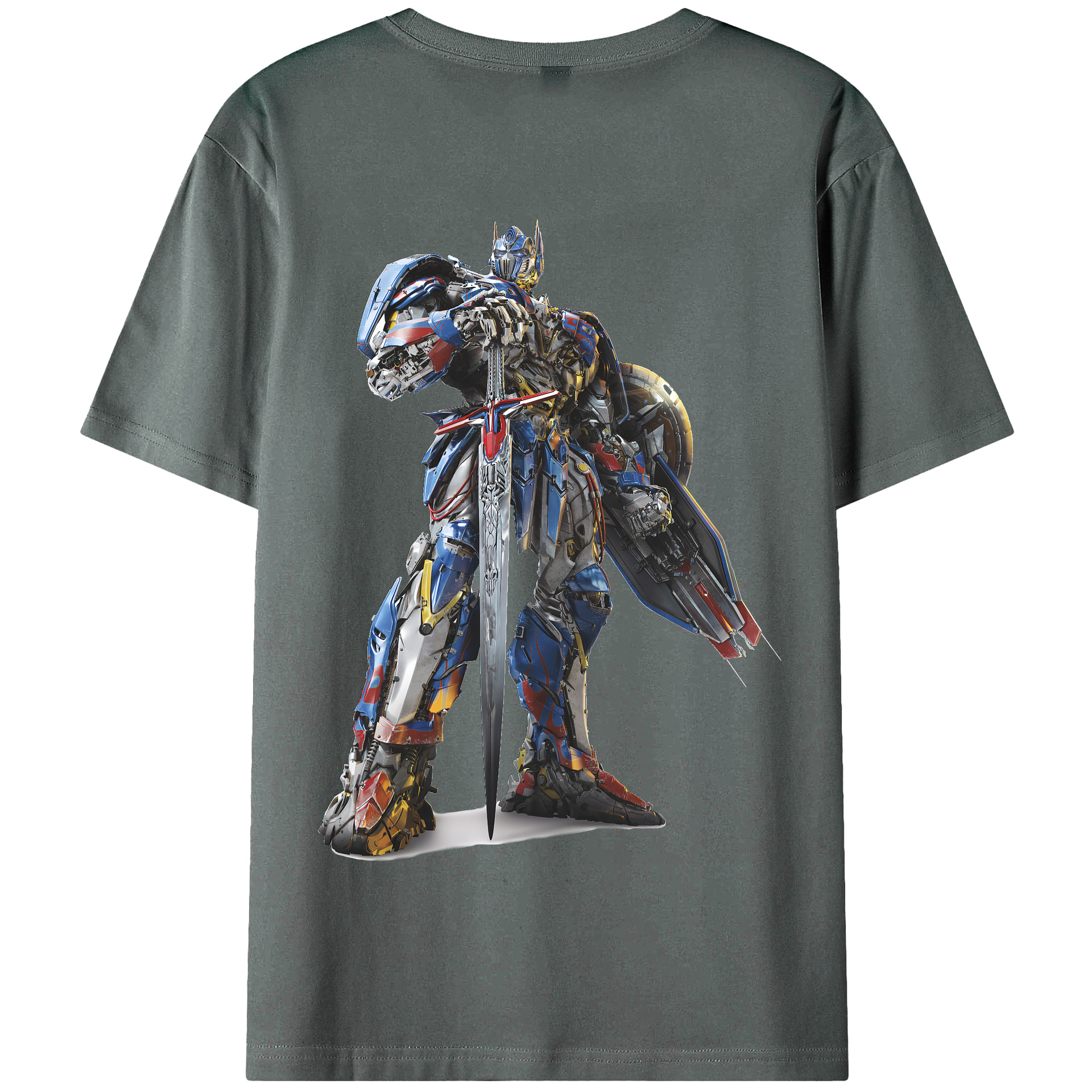 （画像用） Transformers トランスフォーマー 綿100％半袖Tシャツ（背面プリント）